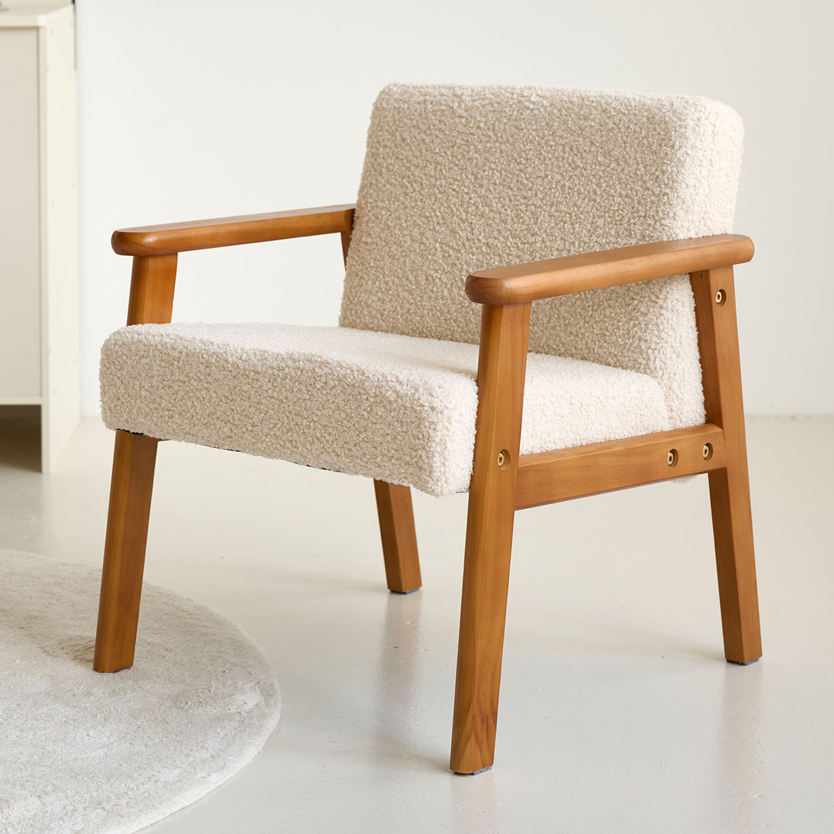 Fauteuil enfant luxe «Retro» | Beige