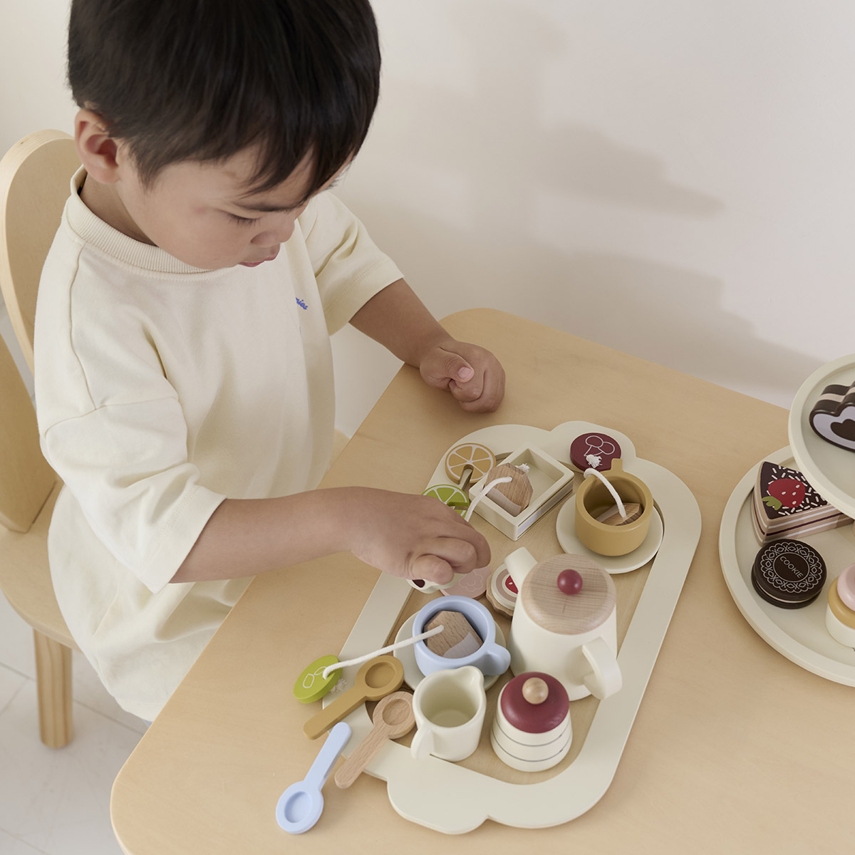 Teeservice aus Holz «Noisette» | 19-teilig