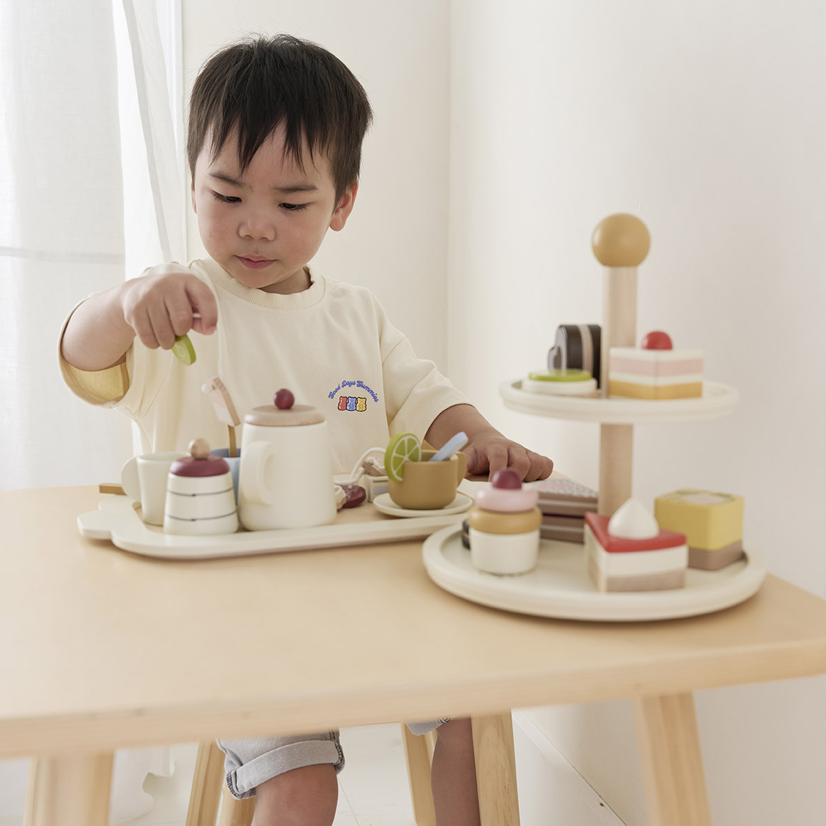 Théière en bois «Noisette» | 19 pièces
