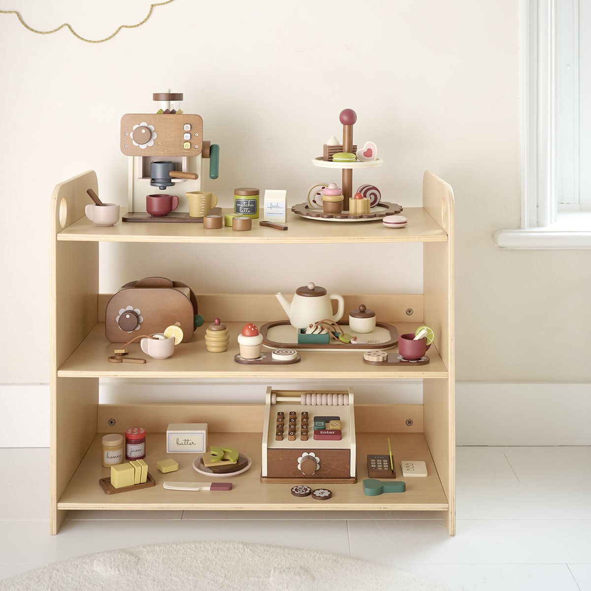 Kinderkasse aus Holz «Noyer» | 31-teilig