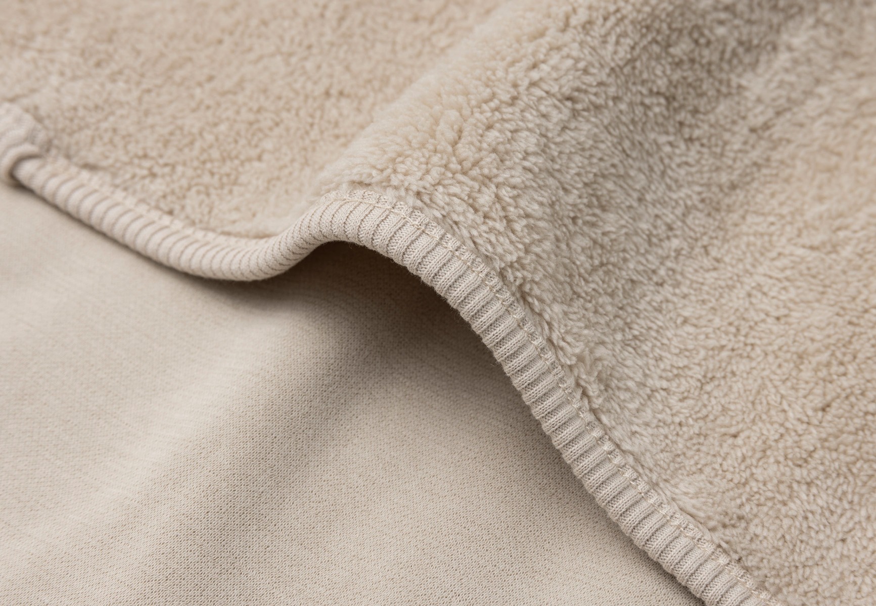 Jollein - Couverture Lit Bébé 100x150cm Basic Jersey/Sherpa - Warm Sand