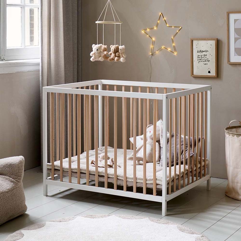 BABY BOX «NOIS» | 95 X 75 CM | WIT EN NATUREL