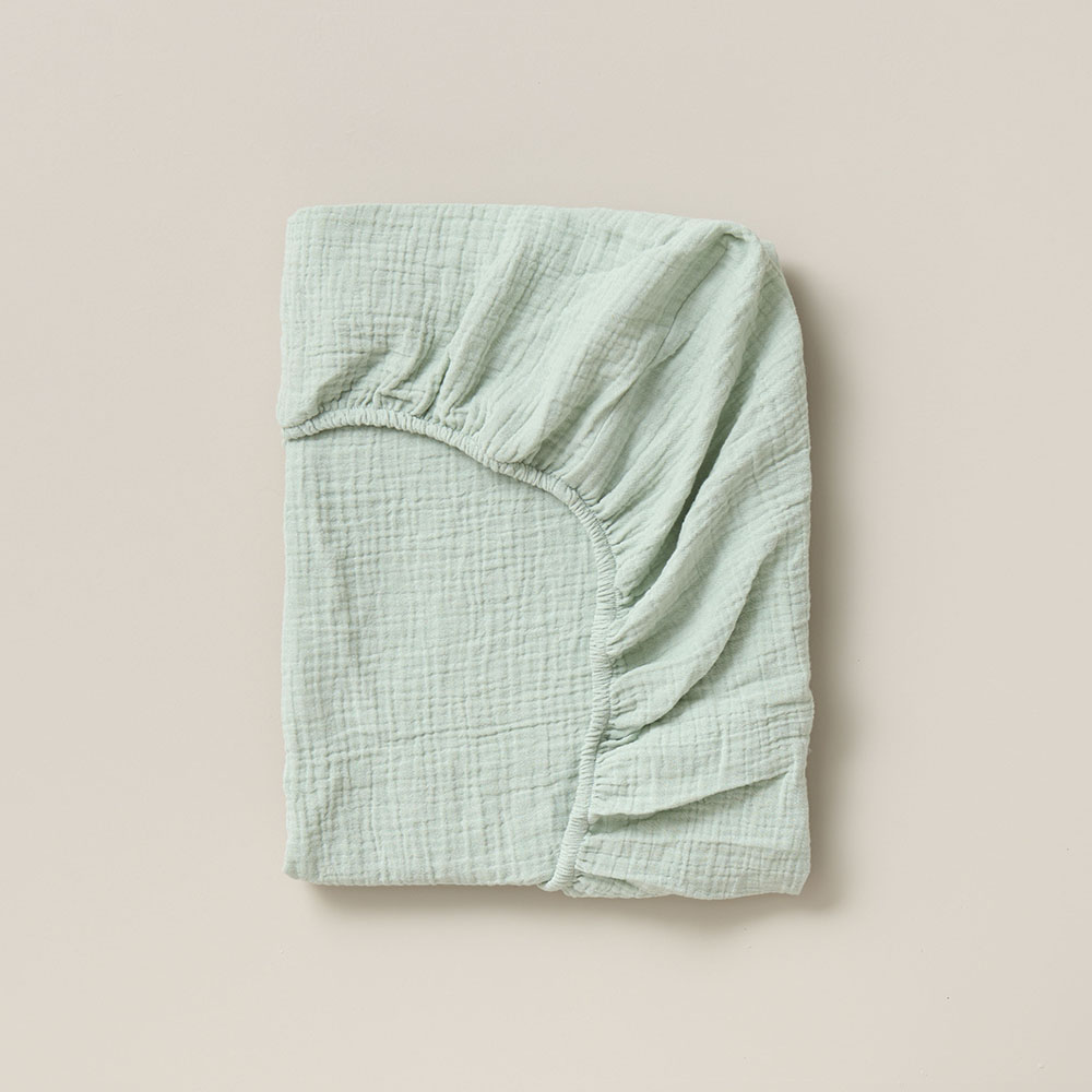 HOESLAKEN 60 X 120 CM | MOUSSELINE KATOEN | GROEN