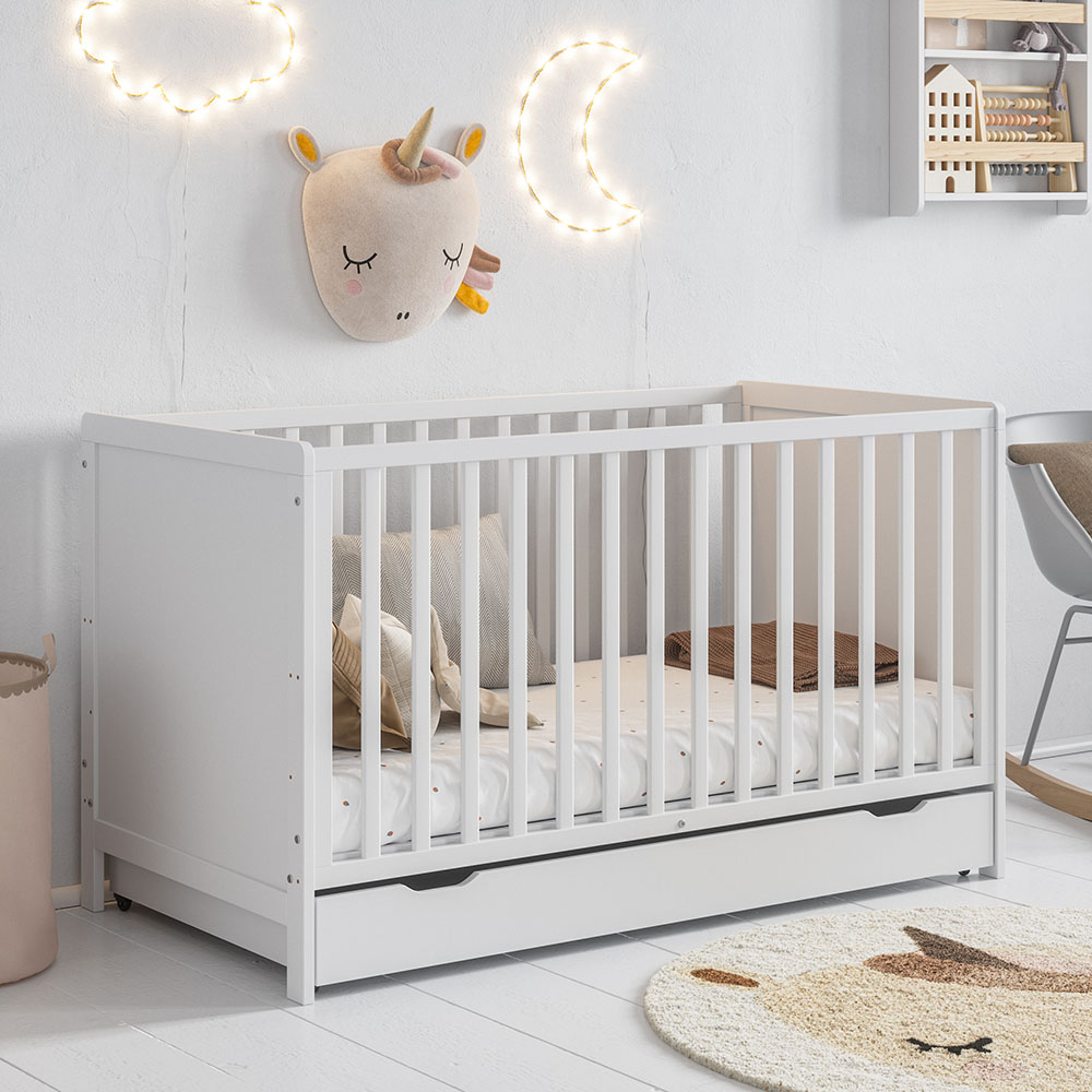 Mitwachsendes Babybett «Nuage» | 70x140 cm | Weiß