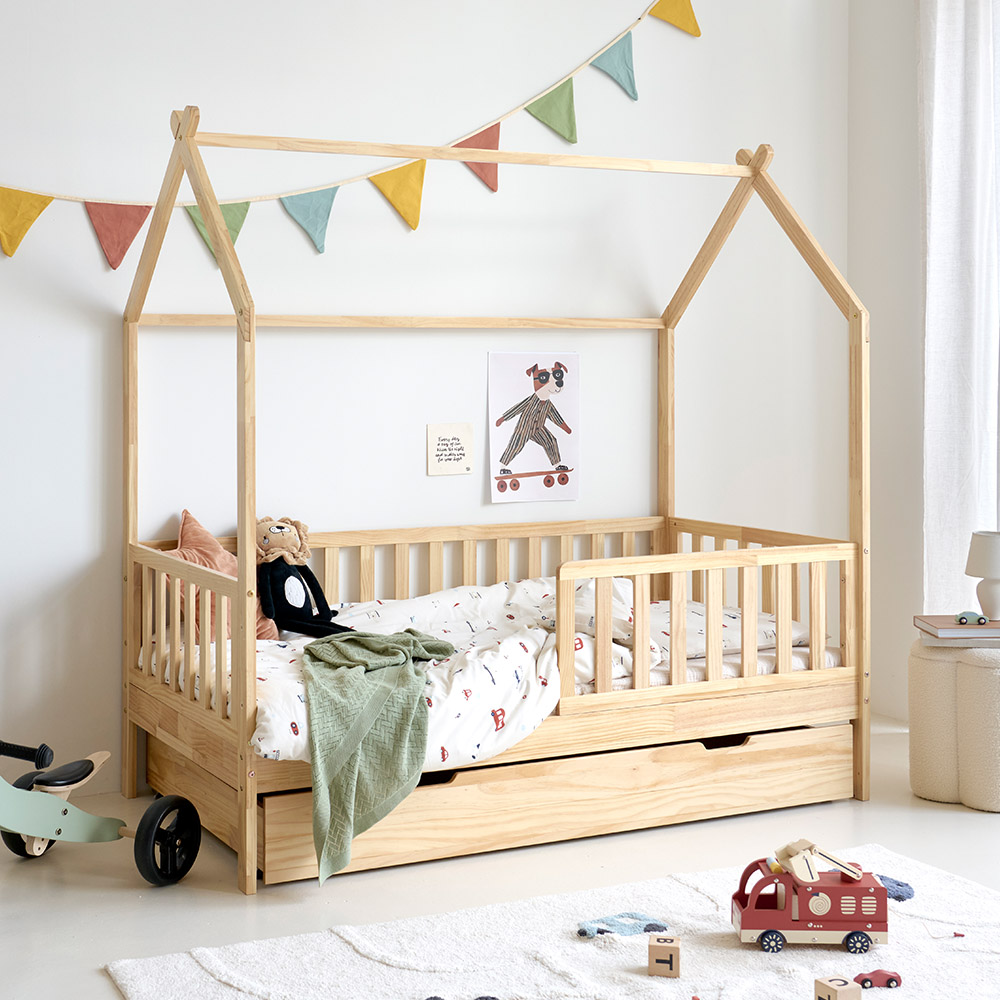 Bedhuisje / juniorbed «Rêve» | 80 x 160 cm | Naturel