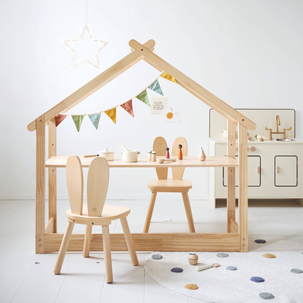 Bureau enfant cabane «Maison» | Naturel