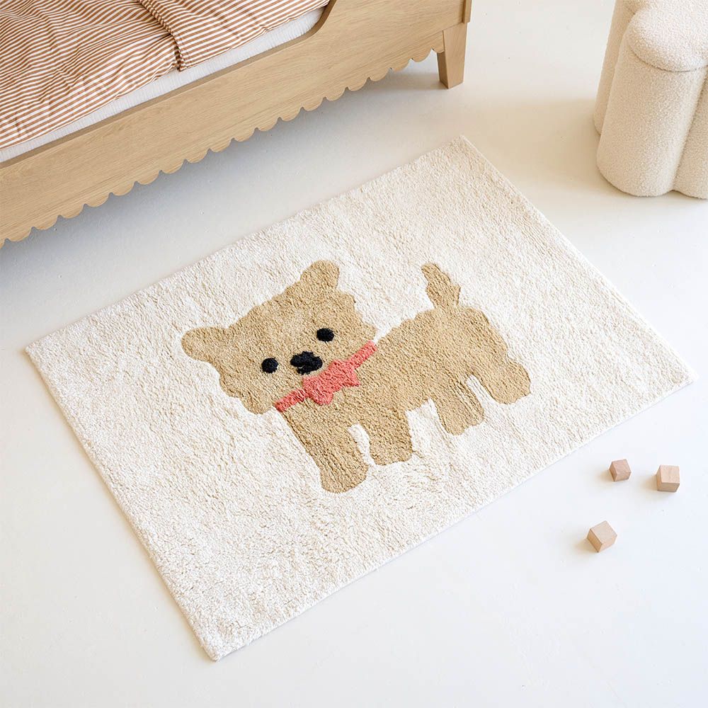 Tapis enfant lavable | Rectangulaire 70 x 100 cm | Chien