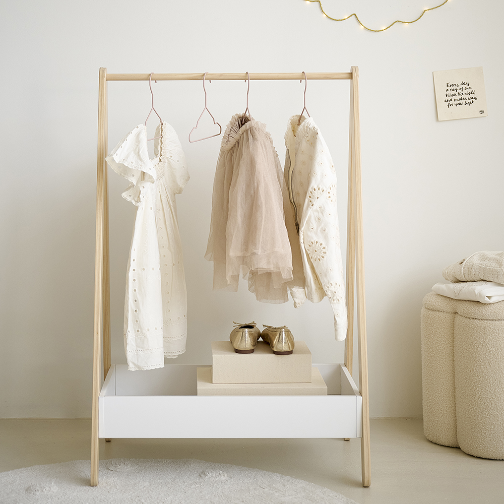 Wooden clothes rack «Cerise» | White
