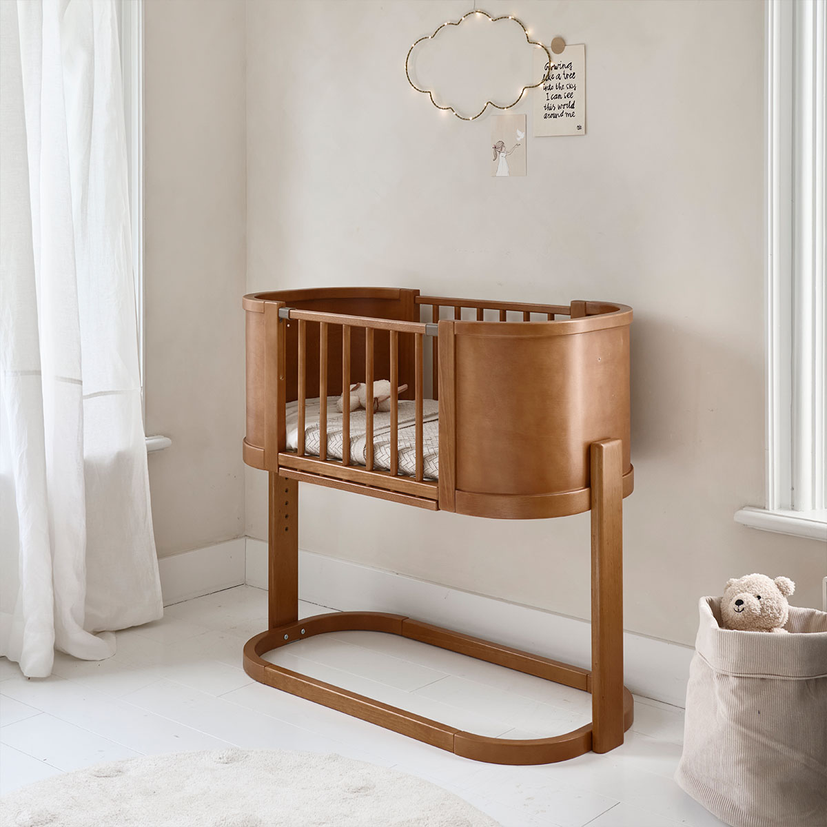 Beistellbett «Cocoon» | 45 x 90 cm | Walnuss