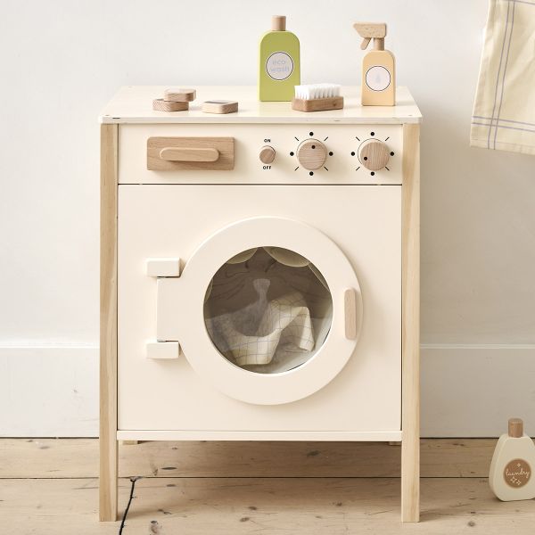 Speelgoed wasmachine «Chantilly» | Inclusief 10 accessoires | Beige
