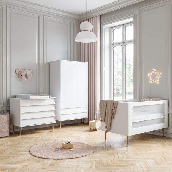 Babykamer compleet 3-delig wit hout Bosque van Petite Amélie