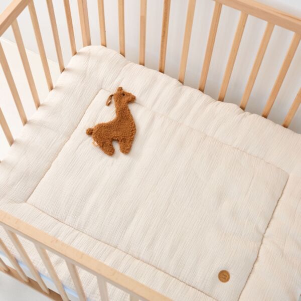Boxkleed 75 x 95 cm | Biologisch mousseline katoen | Beige
