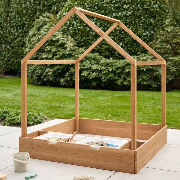 HOUTEN ZANDBAK & SPEELHUISJE «PROVENCE»