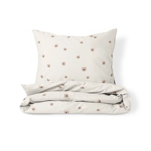 DEKBEDOVERTREKSET 140 X 200 CM «PANSY» | BEIGE-ROZE