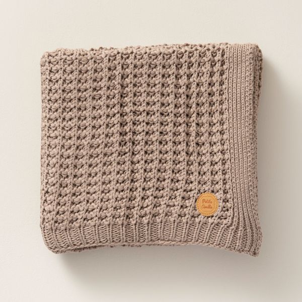 peuterdeken / ledikantdeken diep taupe | Petite Amélie