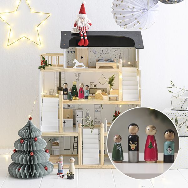 grote houten poppen poppenkast kerst Petite Amélie
