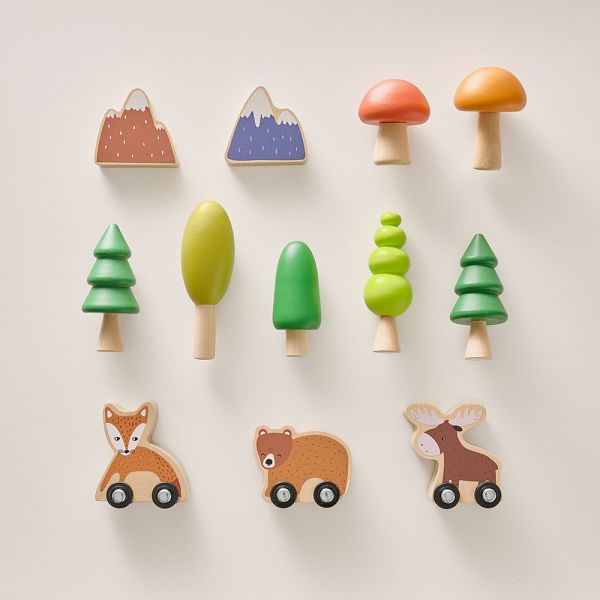 Houten trein accessoires speelgoed uitbreiding van Petite Amélie