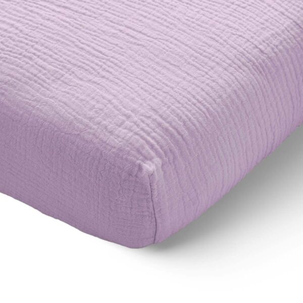 Hoeslaken 90 x 200 cm | mousseline katoen | lila