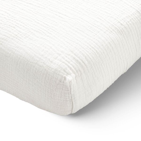 HOESLAKEN 90 X 200 CM | MOUSSELINE KATOEN | WIT