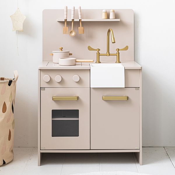 Houten Speelkeuken | inclusief 7 accessoires | Roze