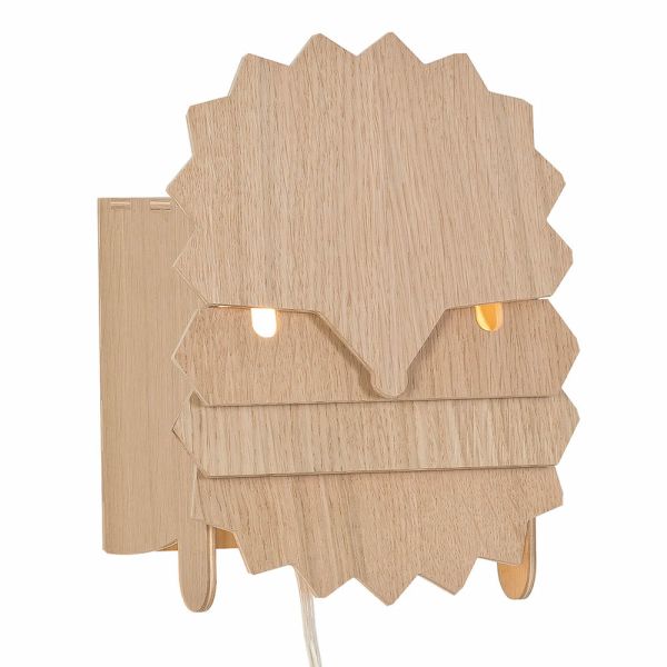 Lamp voor de kinderkamer uit Hout in de vorm van een Egeltje | Petite Amélie kinderkamerverlichting