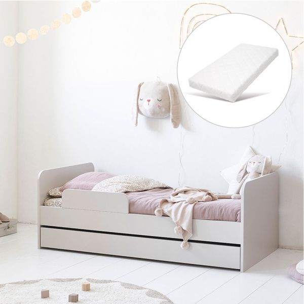 nuage bundle bed met matras 70x140 beige van Petite Amélie 1