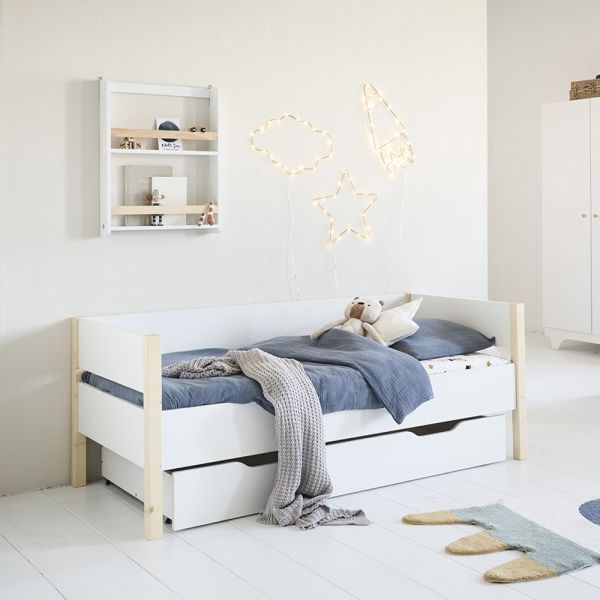 Juniorbed 160x80 kinderkamer wit hout Lune | Petite Amélie