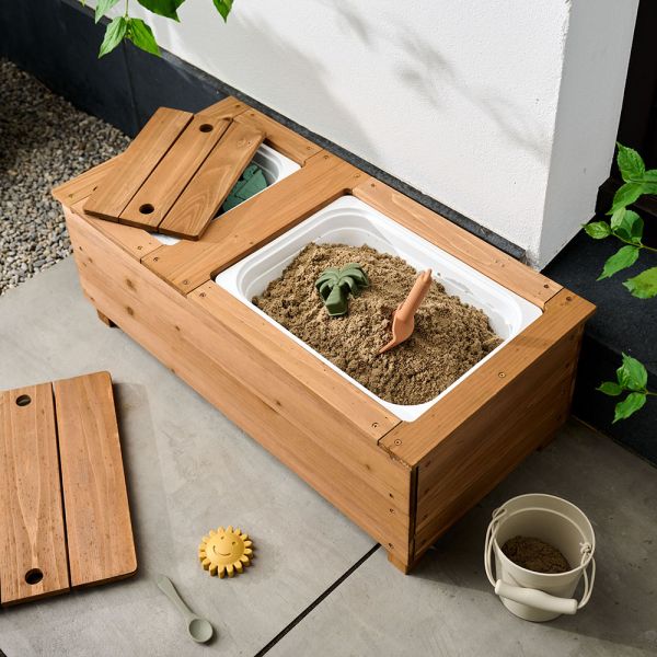 Speelgoed opbergbankje voor tuin met weerbestendige finish van Petite Amélie