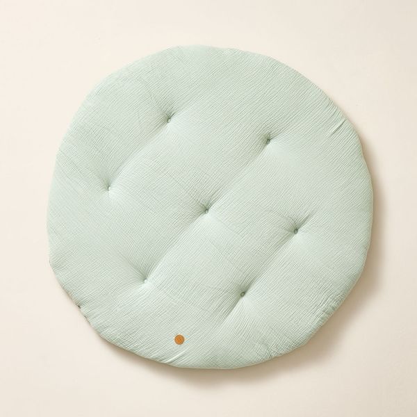 ROND SPEELKLEED Ø100 CM| MOUSSELINE KATOEN | GROEN