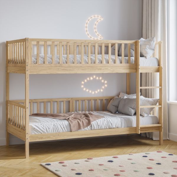 HOUTEN STAPELBED «PLUME» | 90 X 200 CM | NATUREL