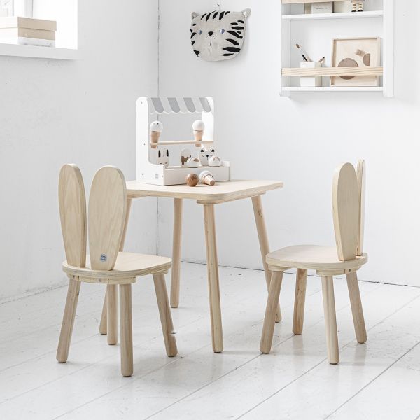 Kindertafel met stoeltjes uit hout | Petite Amélie