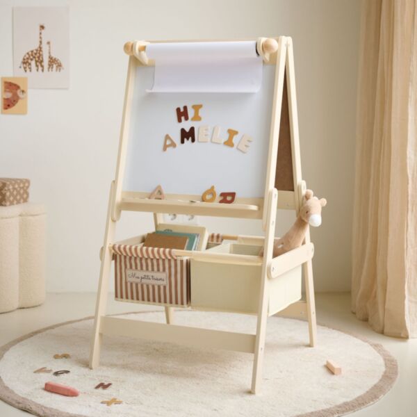 3-in-1 magneetbord voor kinderen incl. accessoires | Beige