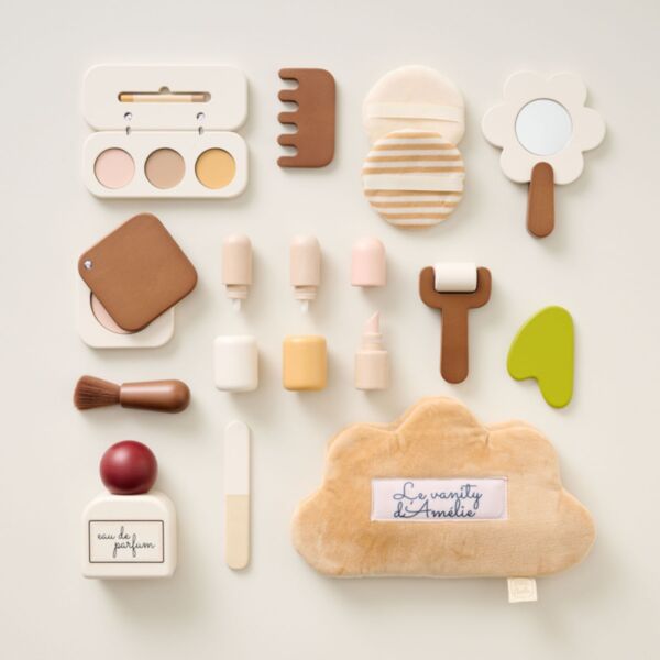 Houten make-up en beauty set «Le vanity d'Amélie»