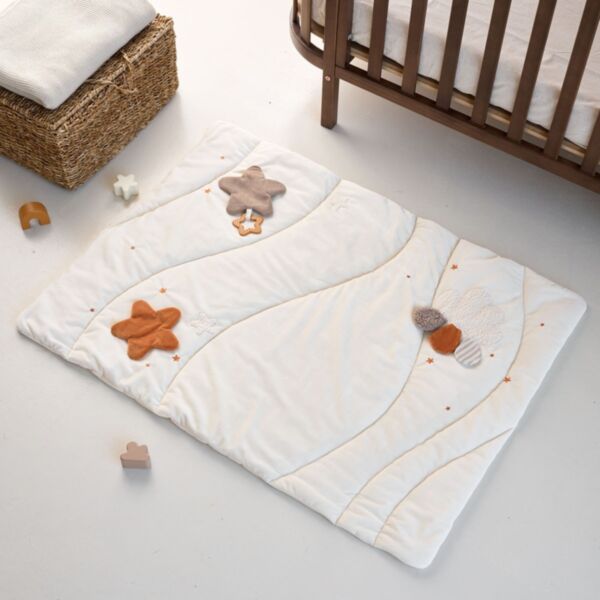 Baby speelmat met sensorische elementen «Étoile» | Beige