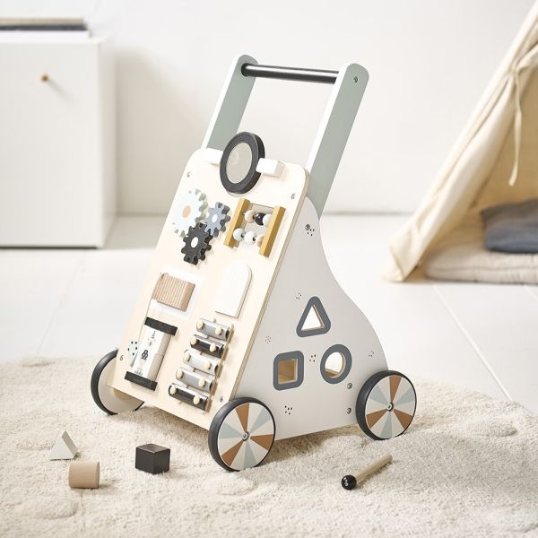 wooden baby walker bao with interactive elements