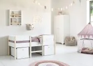 Kinder fauteuil met een teddy stof van polyester in beige van Petite Amélie