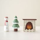 Houten winter accessoires voor poppenhuis