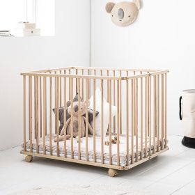 Inklapbare Baby Box «Tigre» 100x75| Naturel