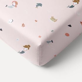 JUNIORBED HOESLAKEN 80x160 CM «MERMAIDS» | LICHT OUDROZE