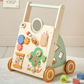 LOOPWAGEN BABY - HOUTEN LOOPWAGEN «FORÊT» | MEERKLEURIG
