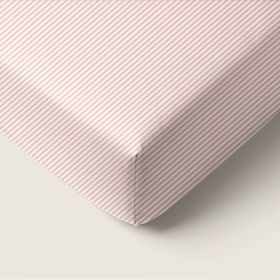 HOESLAKEN 90 X 200 CM «STRIPED» | OFF WHITE EN ROZE