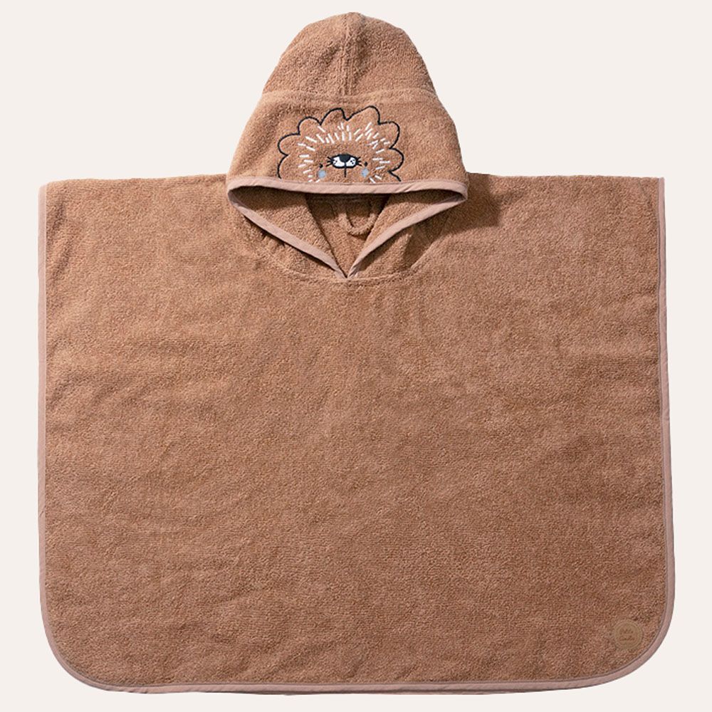 LOLANTA Kinderbadponcho dinosaurus, dinosaurushanddoekponcho met capuchon, zachte badstof strandlaken, 100% katoen (groen B, 5-7 jaar, label maat M
