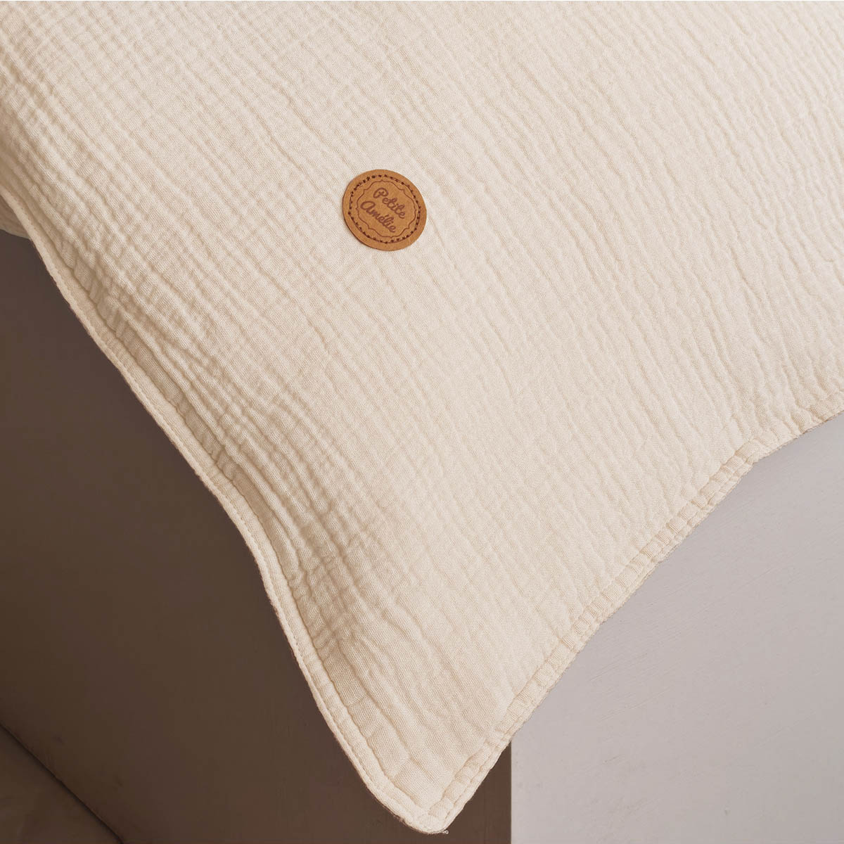 MUSSELIN BETTWÄSCHE SET INKL. KISSENBEZUG | BEIGE | 140 X 200 CM | GOTS
