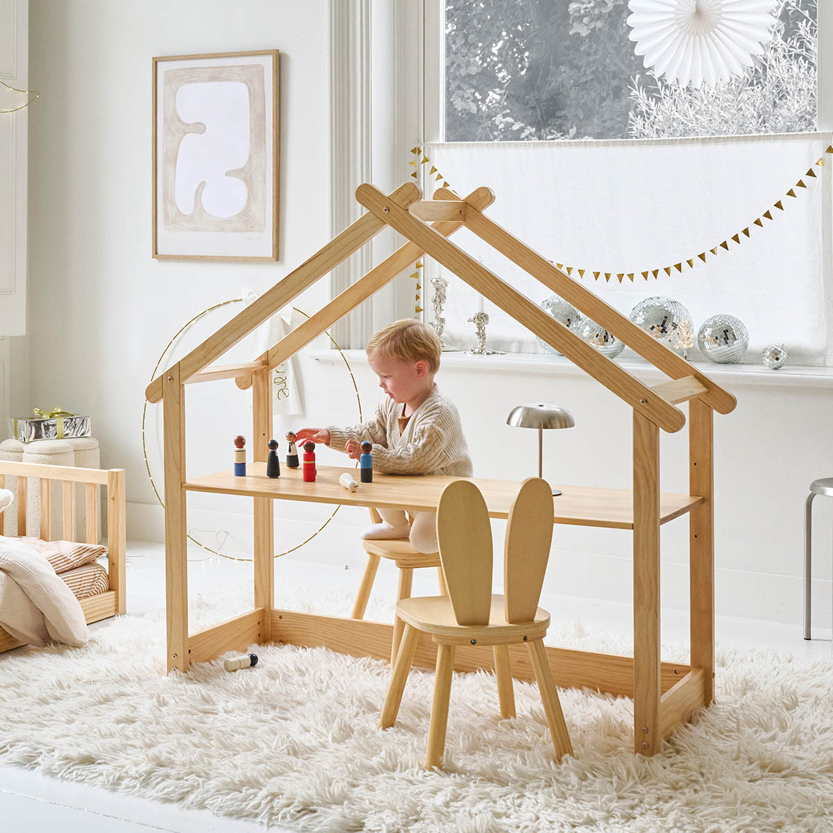 KID'S HOUSE SHAPED DESK «MAISON» | NATURAL