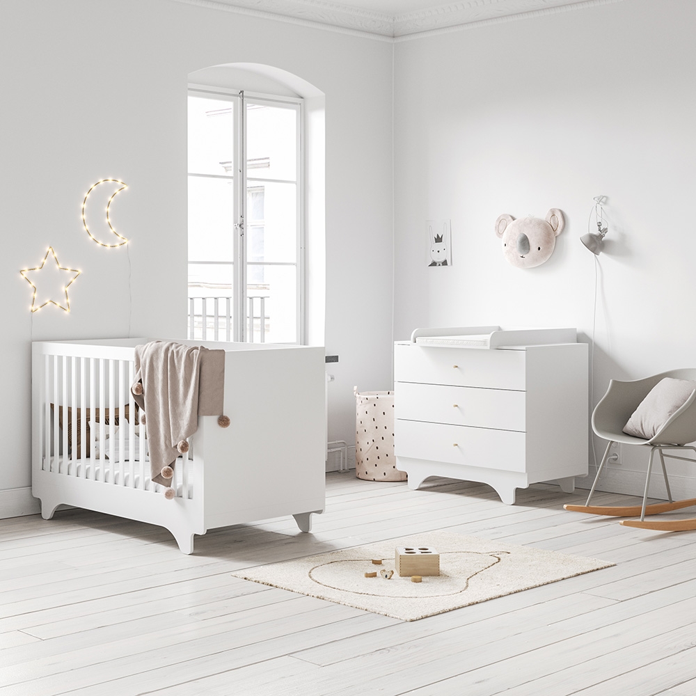 Babykamer wit Bed & Commode | Amélie