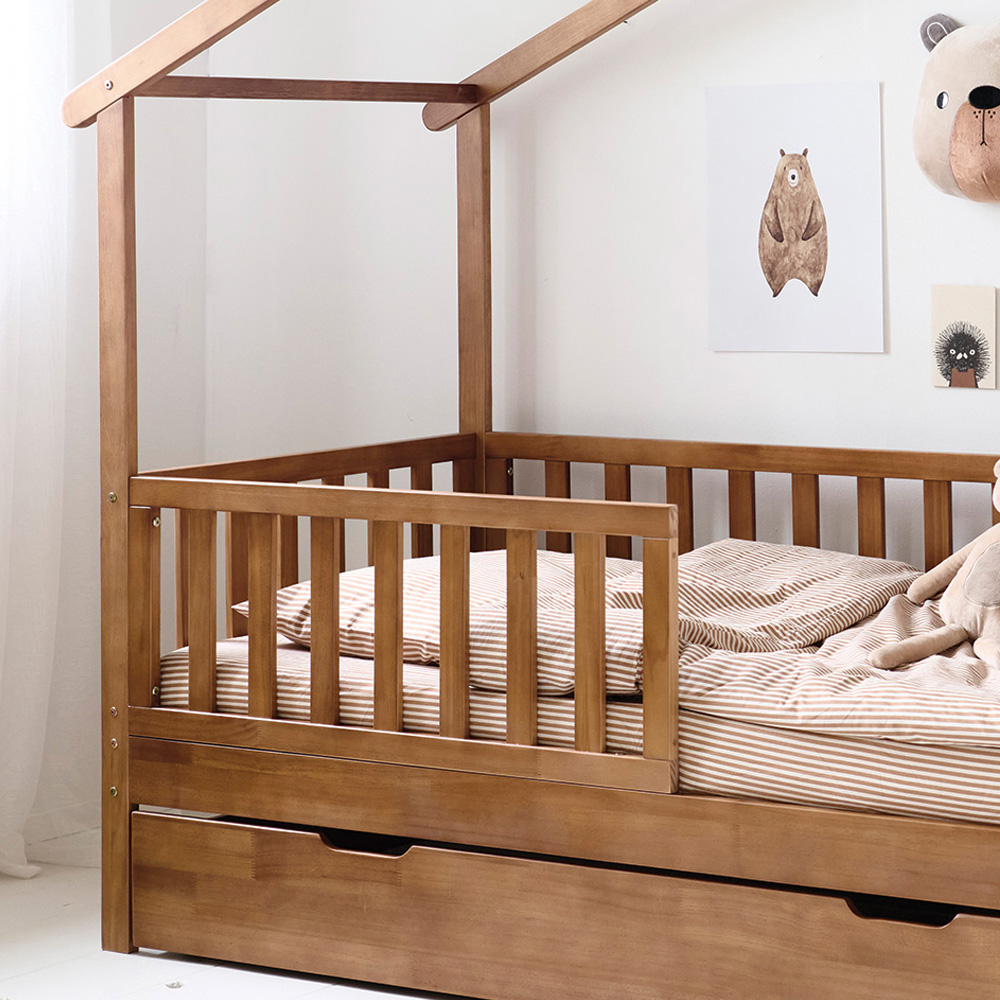 Hausbett «Maison» | 80 x 160 cm | Walnuss