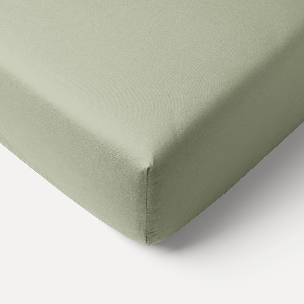 BIOLOGISCH KATOENEN JERSEY HOESLAKEN 60 X 120 CM | OLIJFGROEN