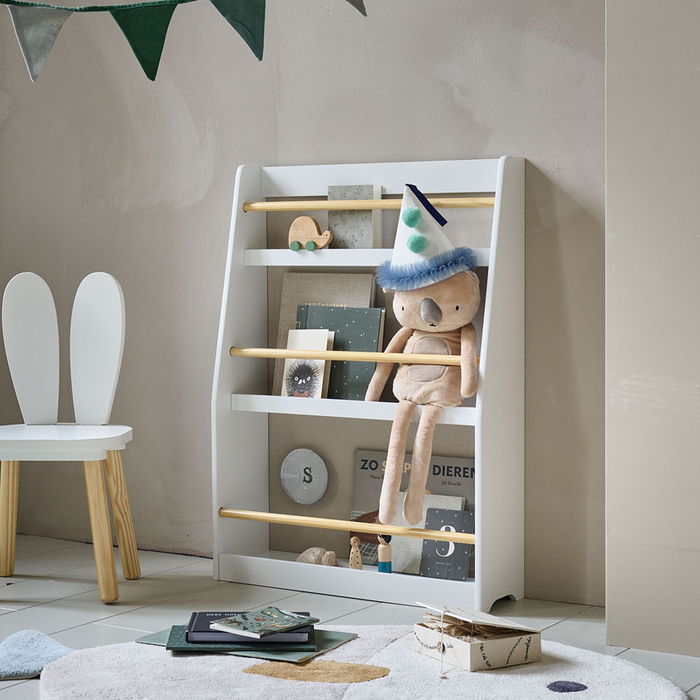 Montessori bookcase with three shelves | White