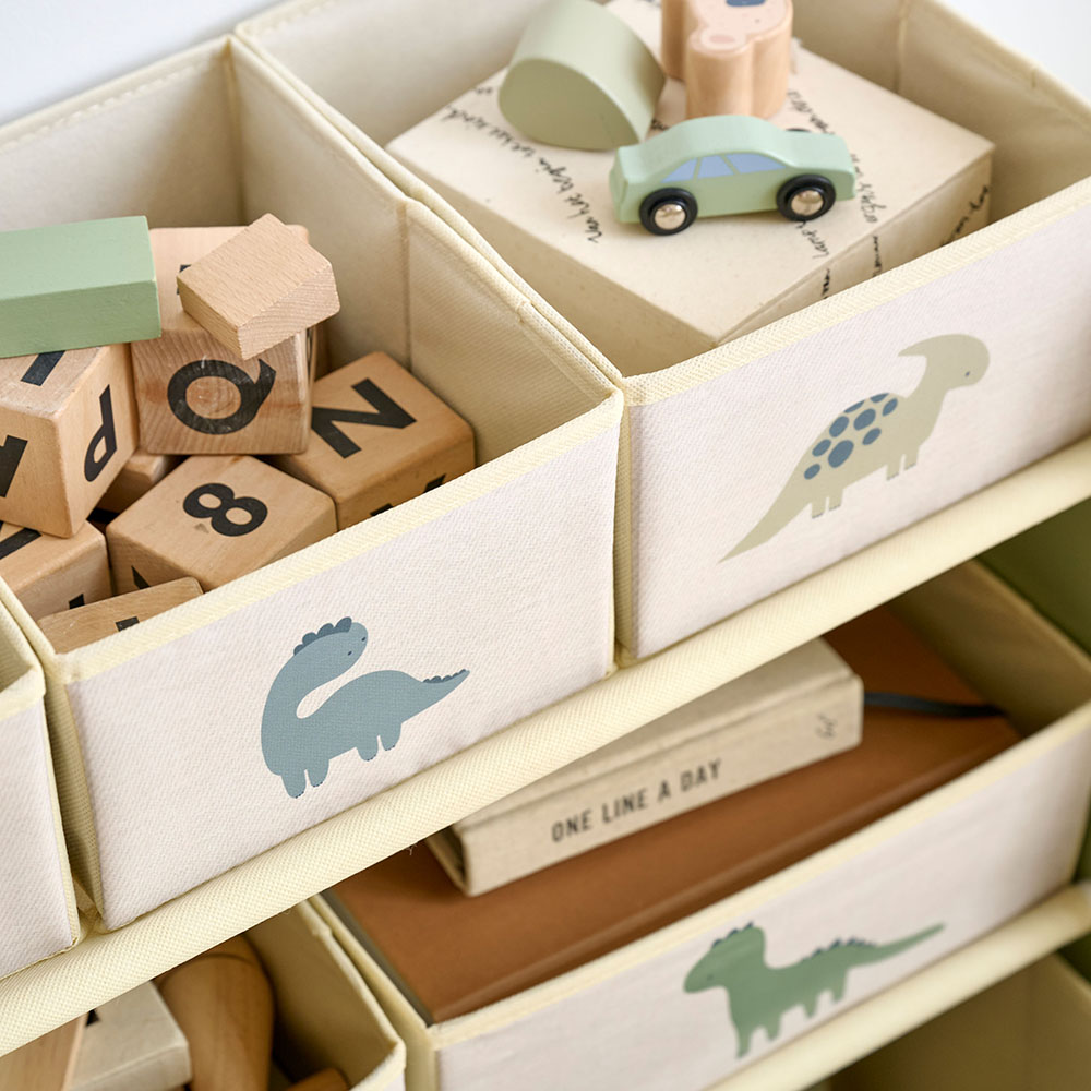 Kinderregal mit Boxen «Dino» | Grün
