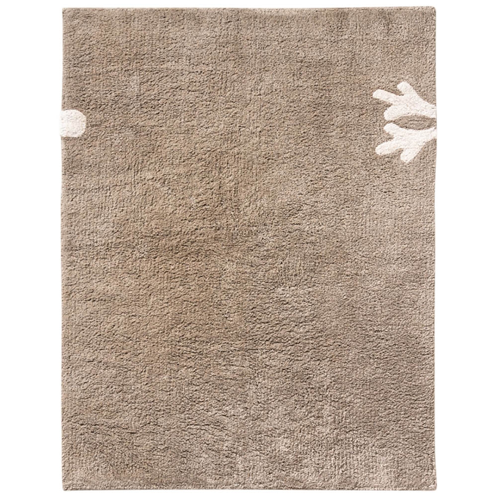 Vloerkleed kinderkamer hert «Cerf» | Wasbaar | Taupe